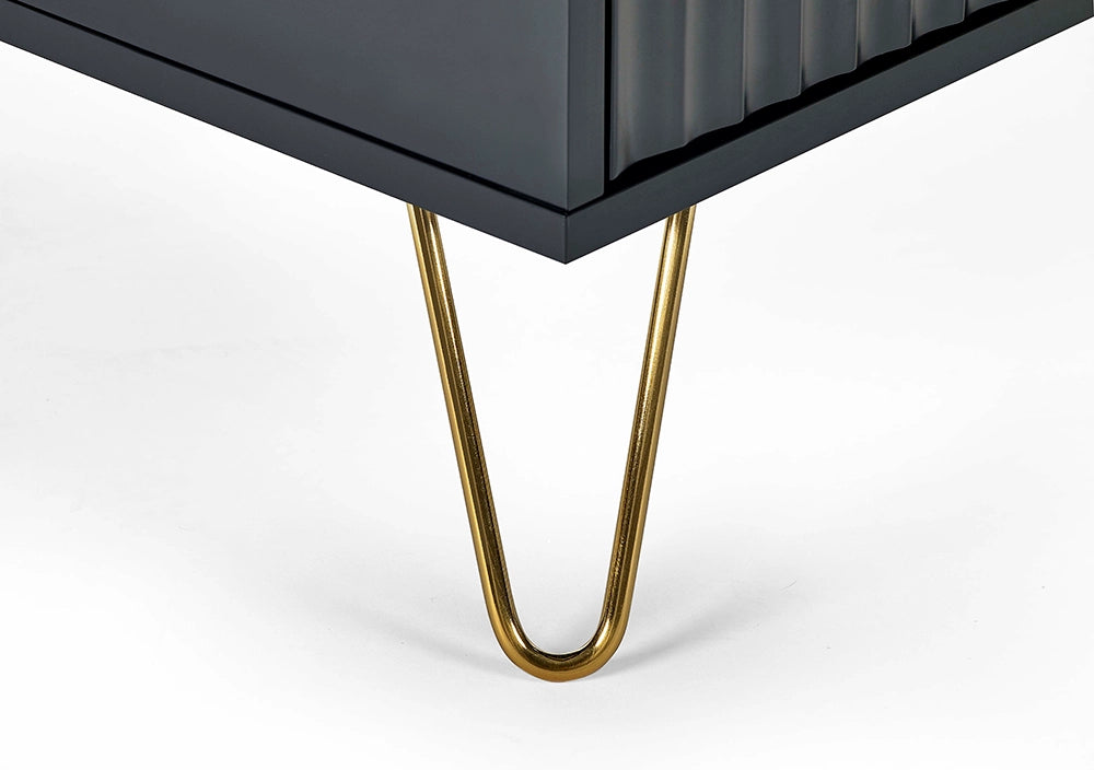 Range Coffee Table Matte Black Leg Detail