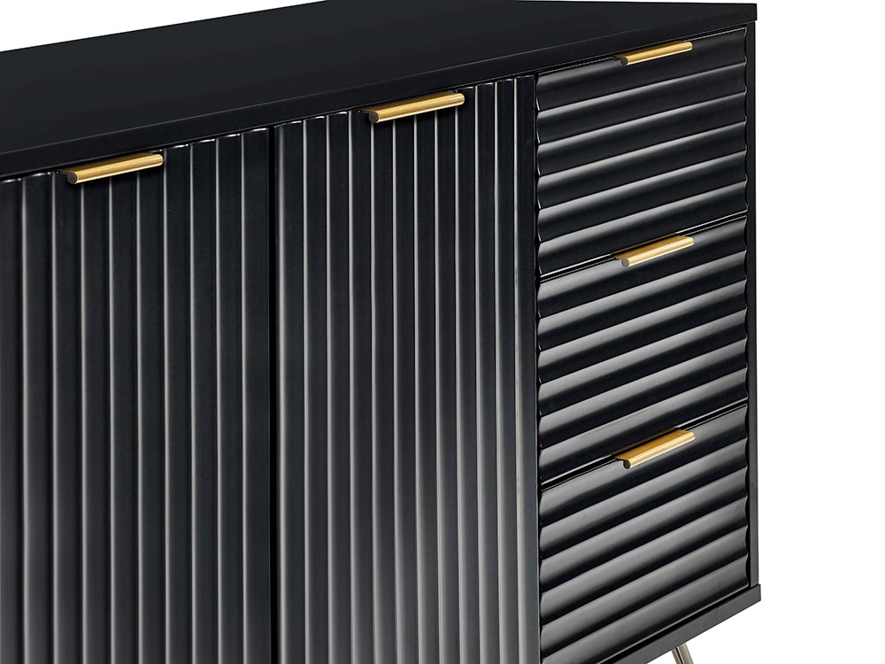 Range 2 Door 2 Drawer Sideboard Matte Black 4