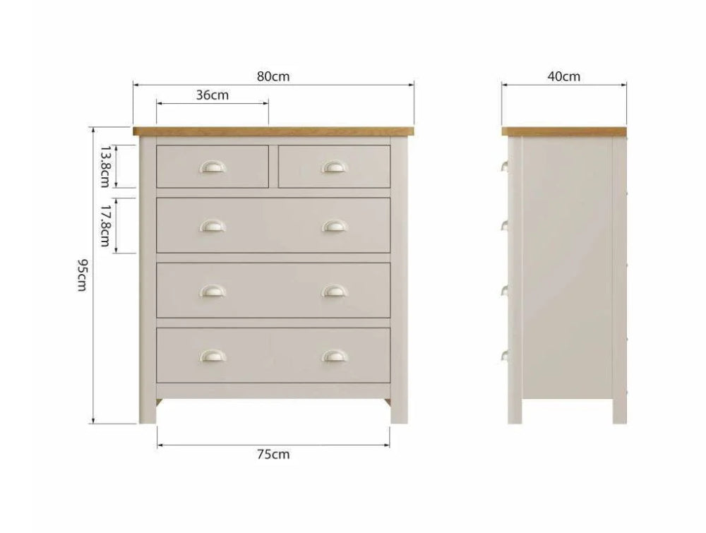Remy 3 2 Drawer Chest Truffle Dimensions