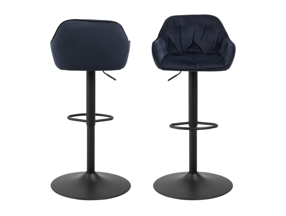 Rica Barstool with Footrest Midnight Blue 2
