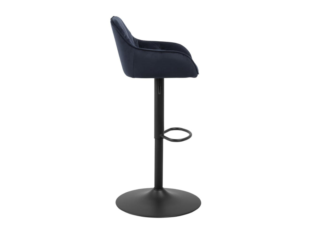 Rica Barstool with Footrest Midnight Blue 3