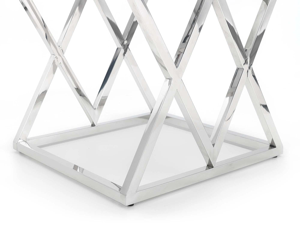 Ritz Glass Top Lamp Table Frame Detail