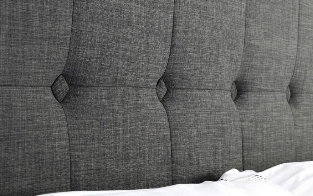 Roberto High Headboard Bed Slate Grey Headboard Detail 2