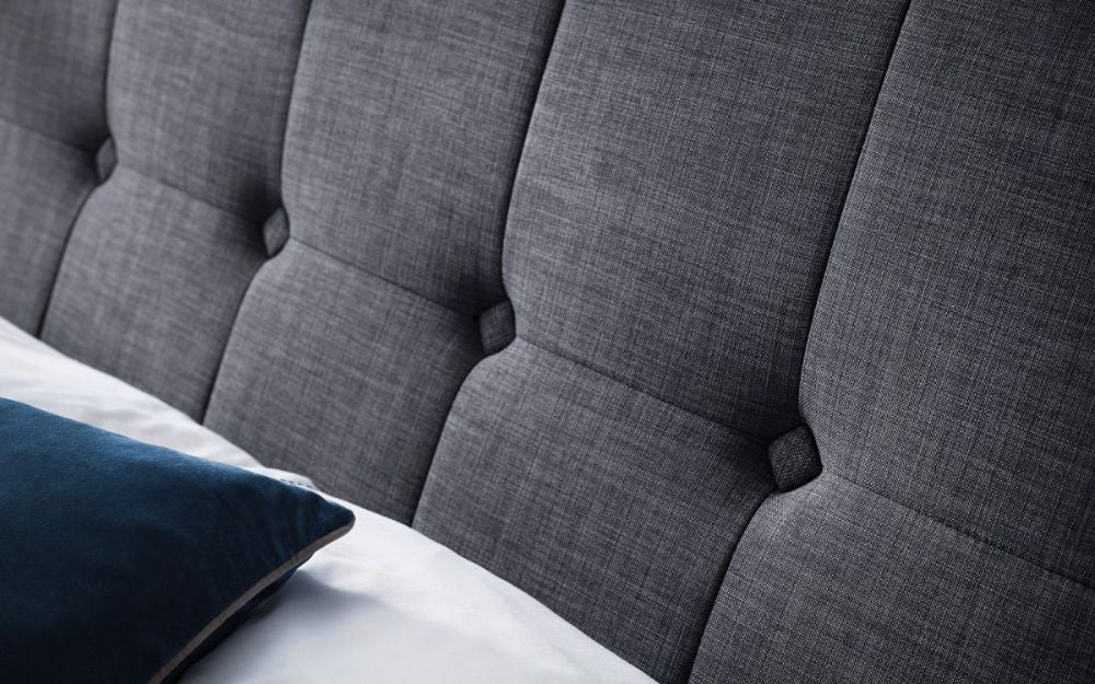 Roberto High Headboard Bed Slate Grey Headboard Detail