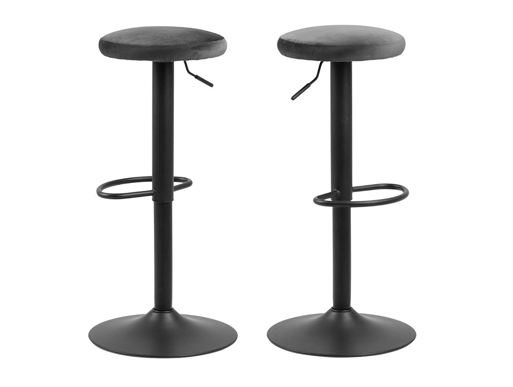 Robin Bar Stool with Footrest Dark Grey 2