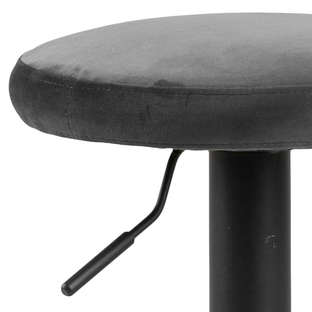 Robin Bar Stool with Footrest Dark Grey Seat Detail
