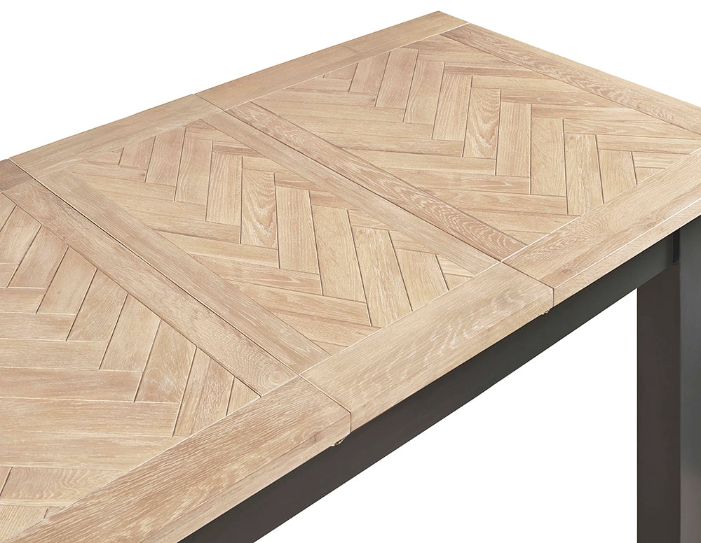 Rua Extending Dining Table Dark Grey Top Detail