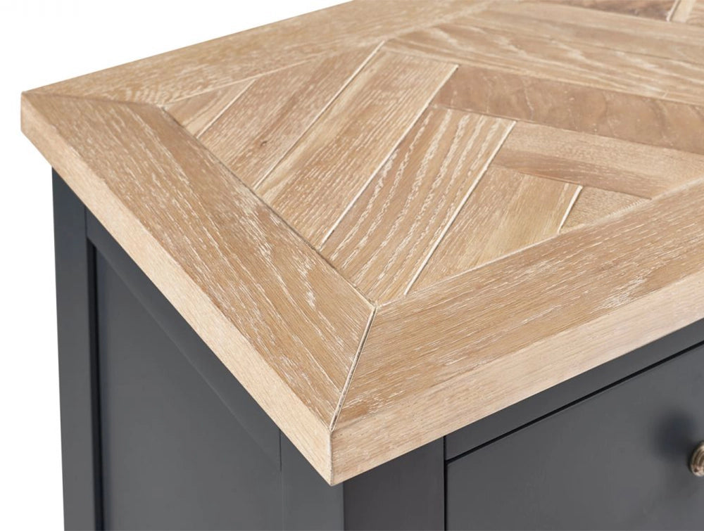 Rua Sideboard Dark Grey with Top Corner Detail