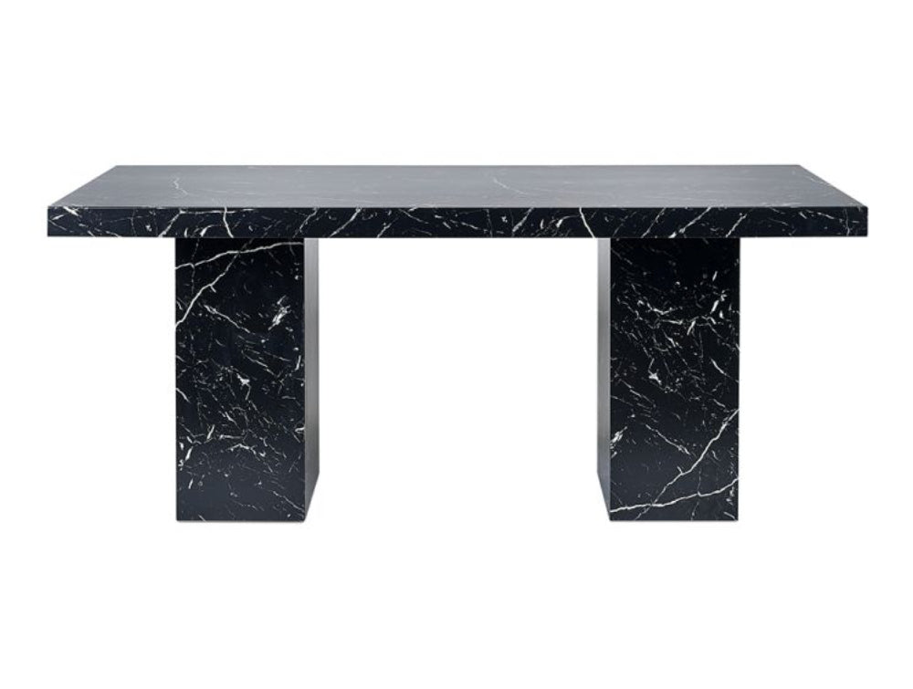 Ryker Marble Dining Table Black 2
