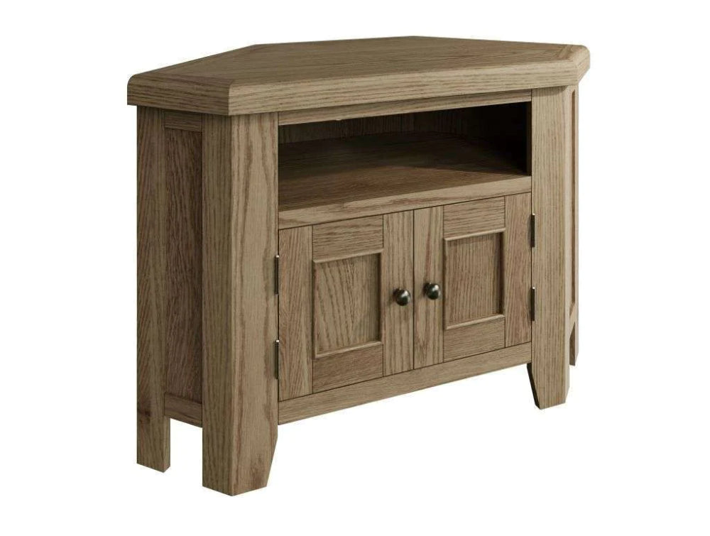 Sadie Corner Media Unit Smoked Oak
