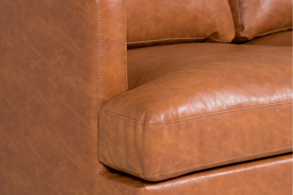 Scott 3-Seater Sofa Tan Crib 5 Seat Detail
