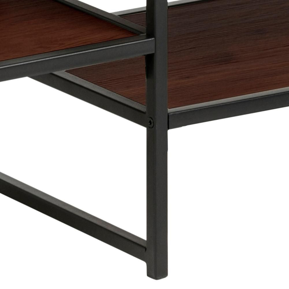Seattle Media Unit Walnut and Black Base Detail