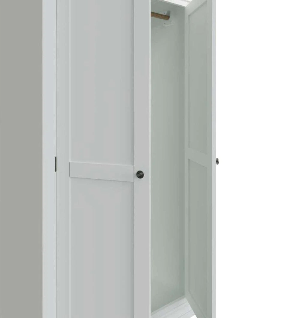 Shelby Full Hanging Wardrobe White Door Open Detail