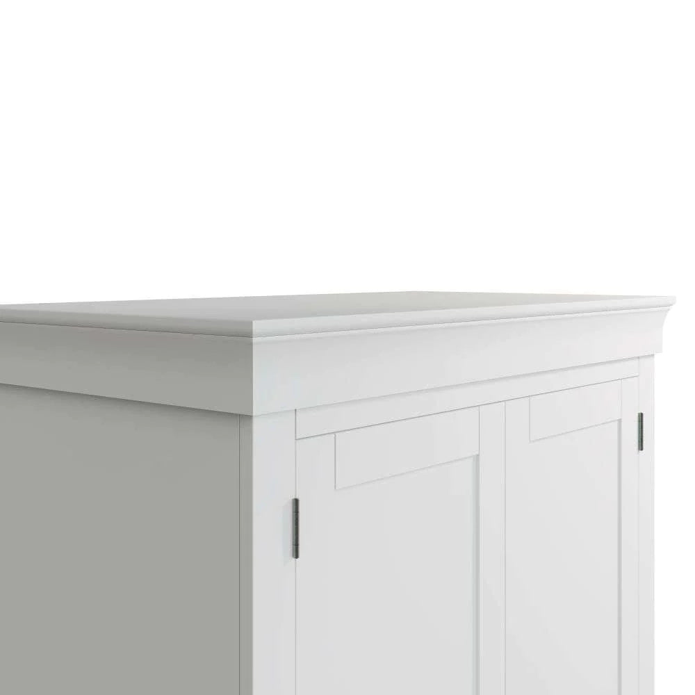 Shelby Full Hanging Wardrobe White Top Corner Detail