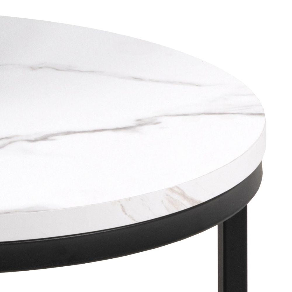 Siena Coffee Table White Marble Top Detail