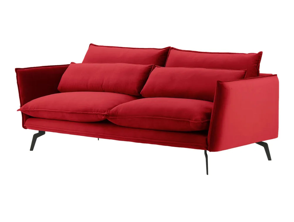Silas 3 Seater Sofa - Dark Red