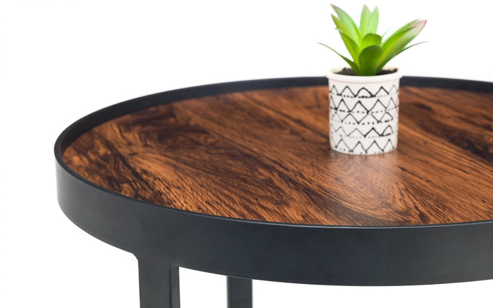 Skylar Lamp Table Walnut Top Detail