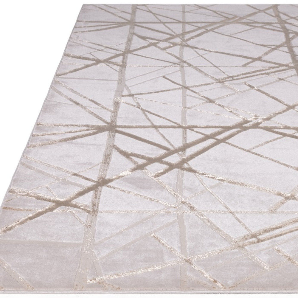 Skylar Metallic Geometric Rug 4