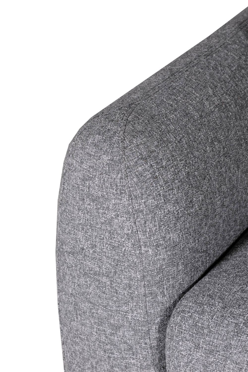Sloane 2-Seater Sofa Grey Armrest Detail