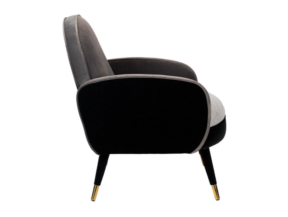 Sofia Lounge Chair Black Grey 3