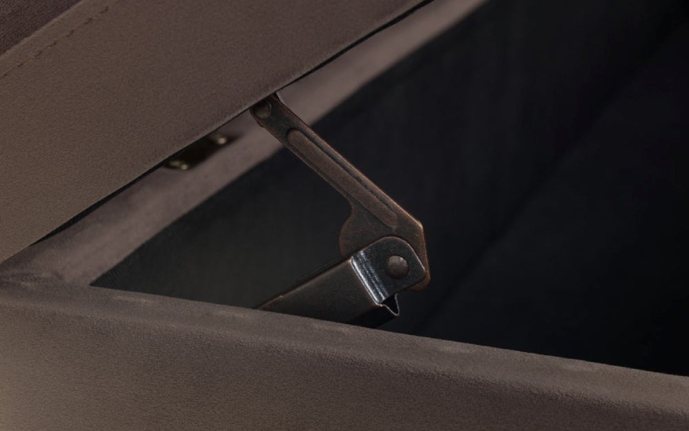 Sola Upholstered Blanket Box Hinge Detail