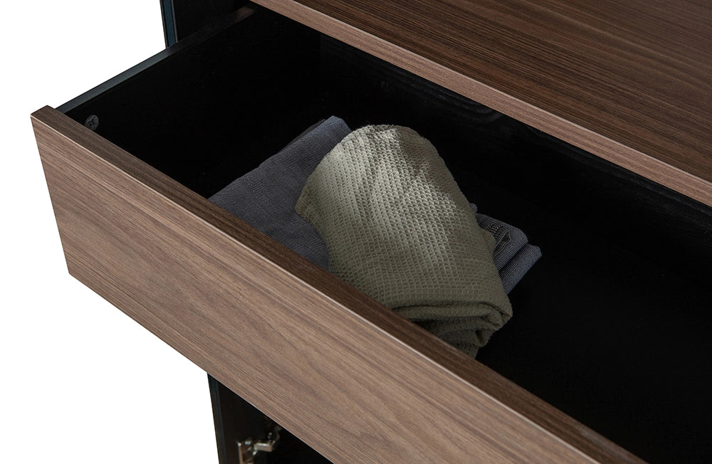 Solo Display Cabinet - Black Walnut Drawer Detail