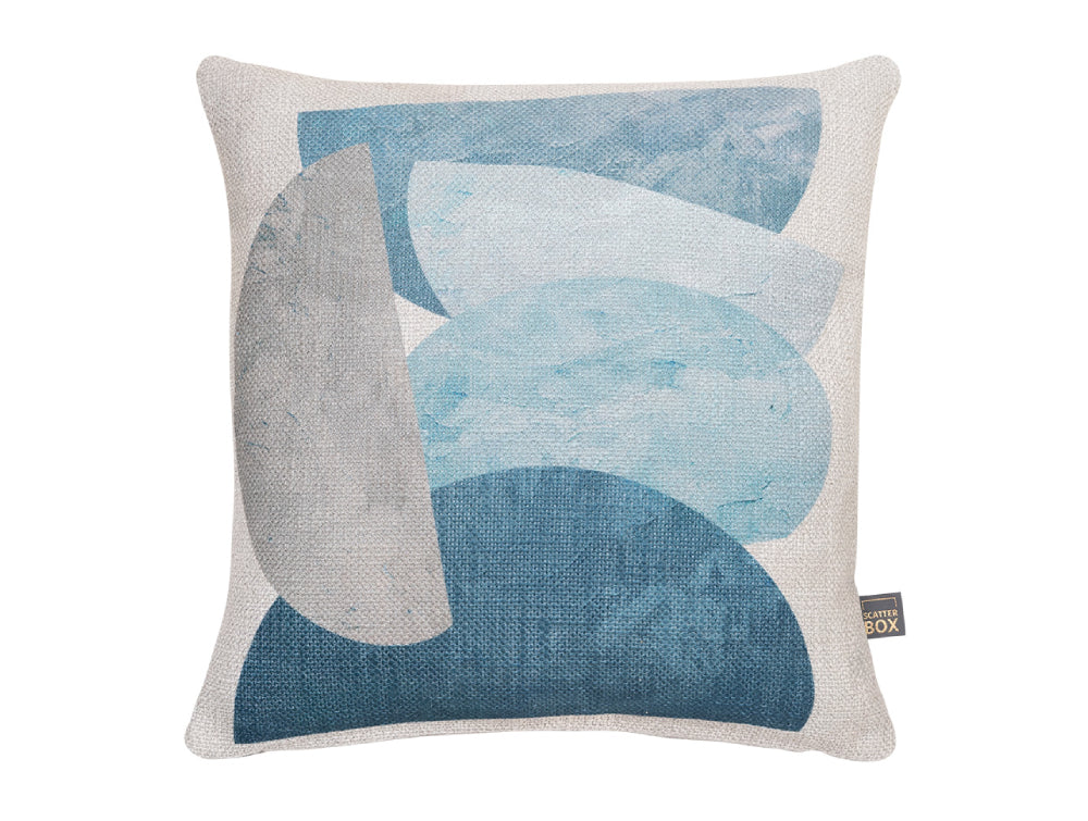 Stack Square Shaped Cushion Blue