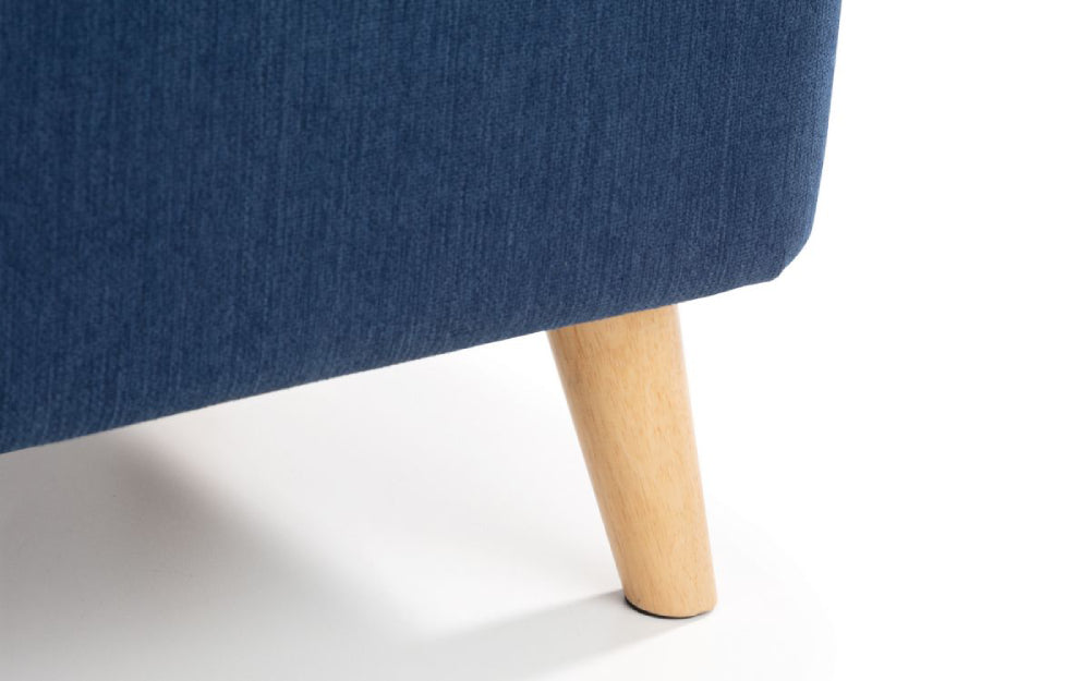 Stellar Upholstered Blanket Box Blue Leg Detail