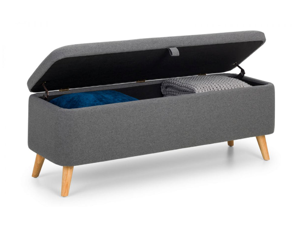 Stellar Upholstered Blanket Box Grey 3