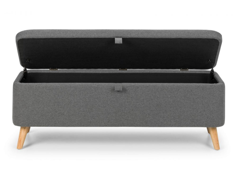 Stellar Upholstered Blanket Box Grey 4