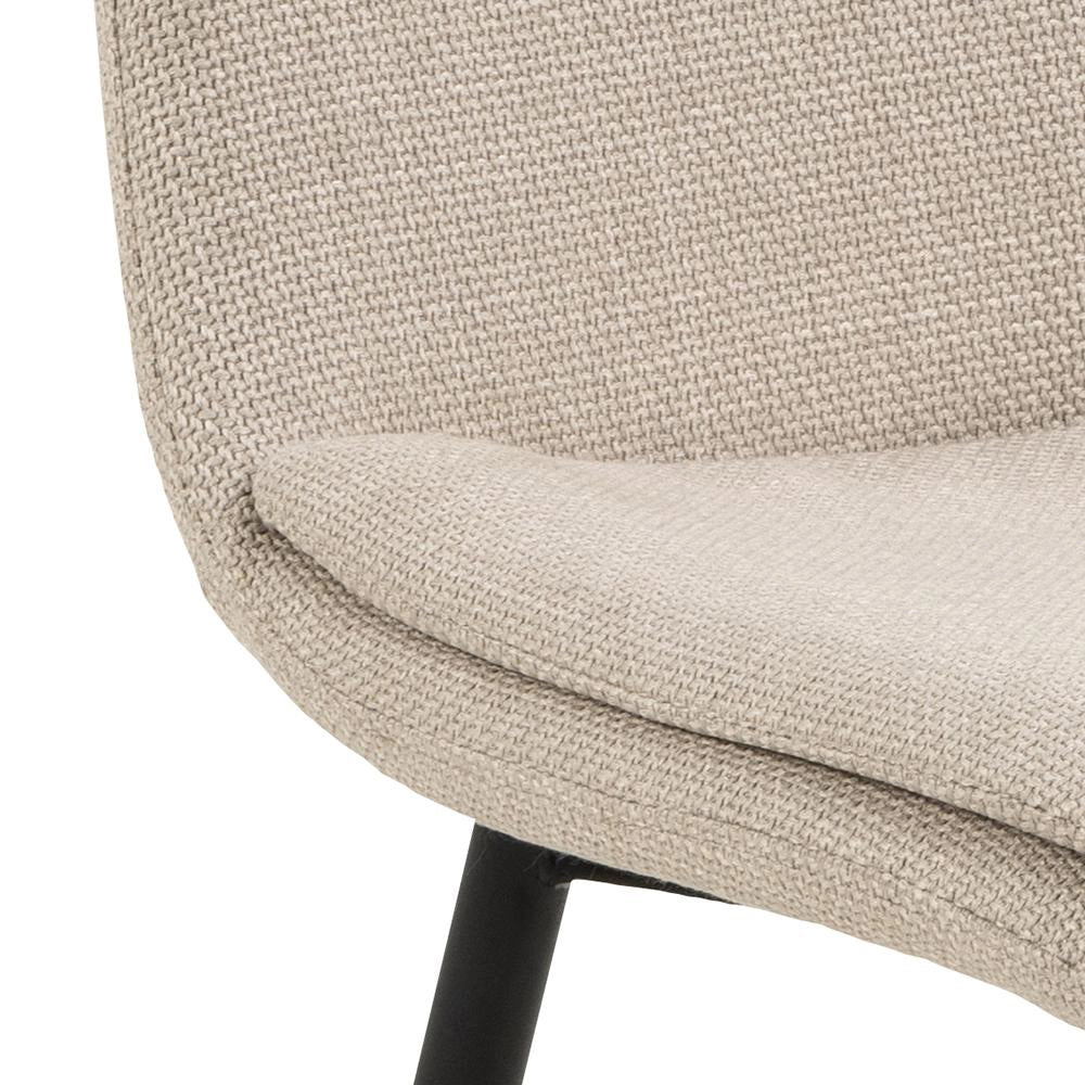 Teddi Dining Chair Beige Side Detail