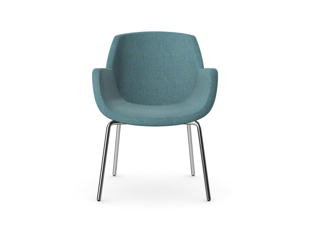 Tiana Upholstered Chair with 4 Metal Legs 2