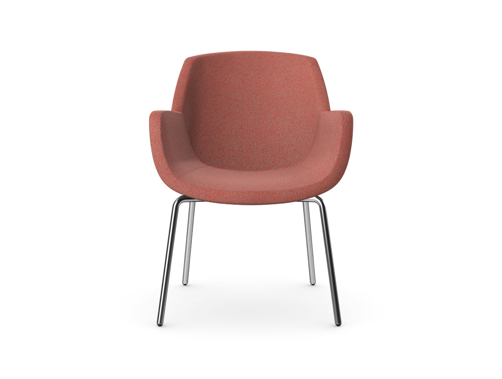 Tiana Upholstered Chair with 4 Metal Legs 3
