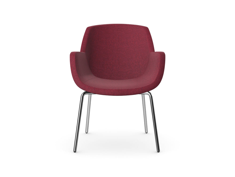 Tiana Upholstered Chair with 4 Metal Legs 4