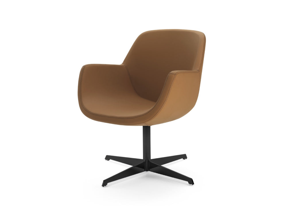 Tiana Upholstered Chair with 4 Star Metal Base 4