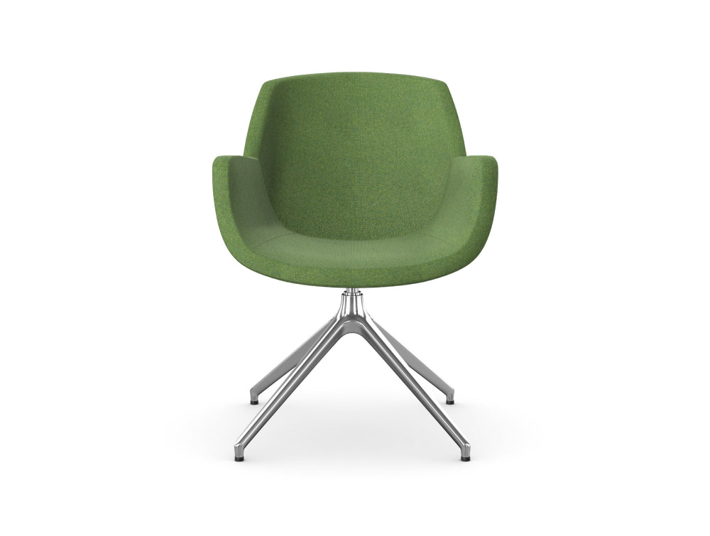 Tiana Upholstered Chair with Pyramidal Aluminium Base 2