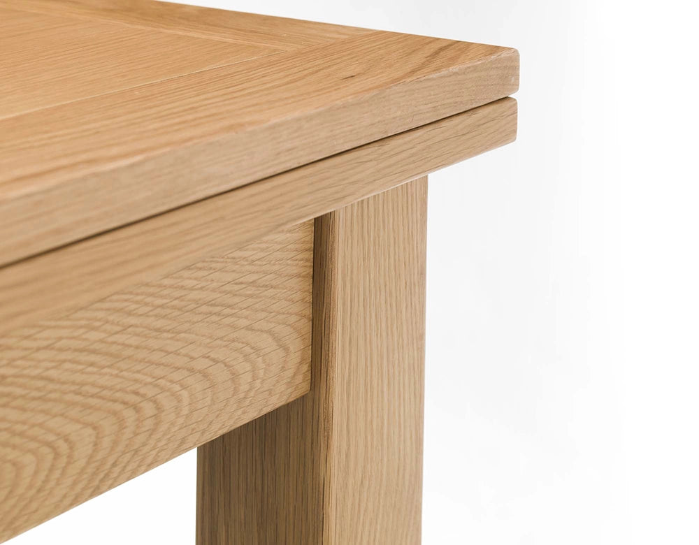 Tori Extending Dining Table Top Corner Detail