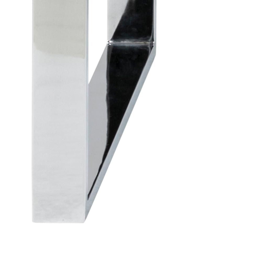 Trina Coffee Table Clear Glass and Chrome Leg Detail