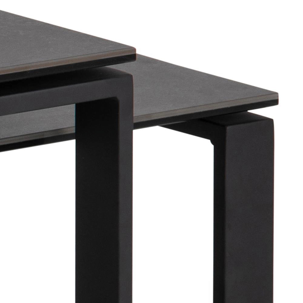 Trina Coffee Table Grey Black Top Detail