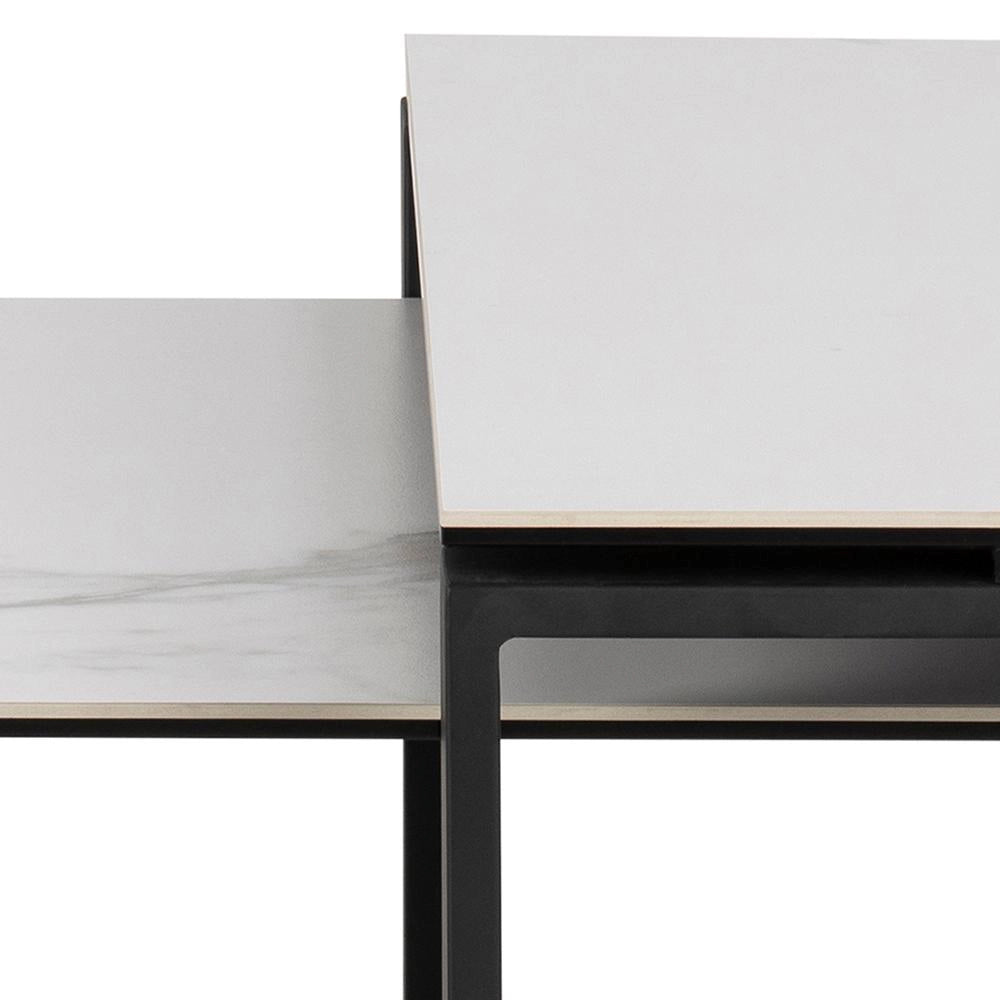 Trina Coffee Table Marble Black Top Detail 2