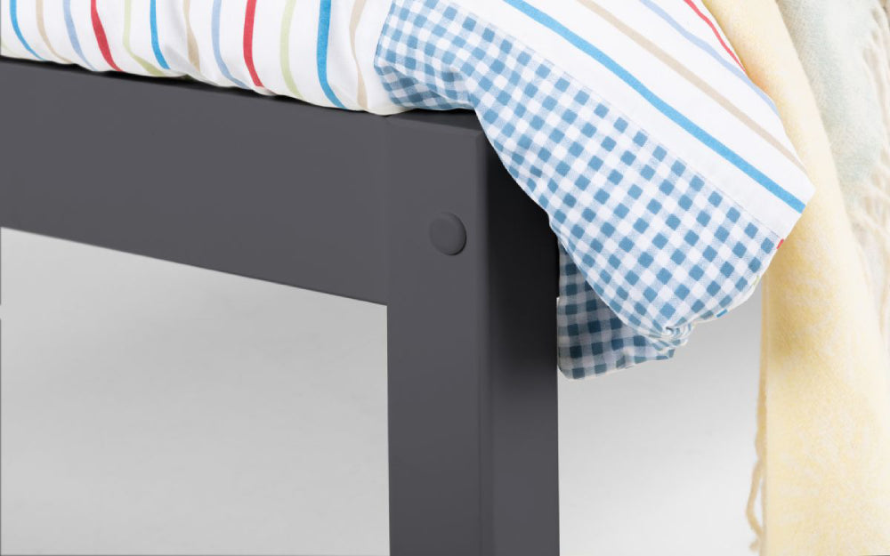Una 3"0' Bedframe Anthracite Leg Corner Detail