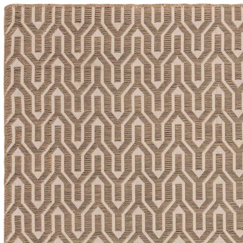 Uni Cream Lattice Rug Detail