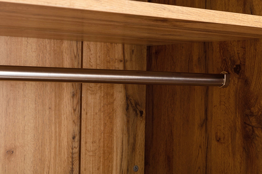 Verona 2 Door 1 Drawer Wardrobe Rail Detail