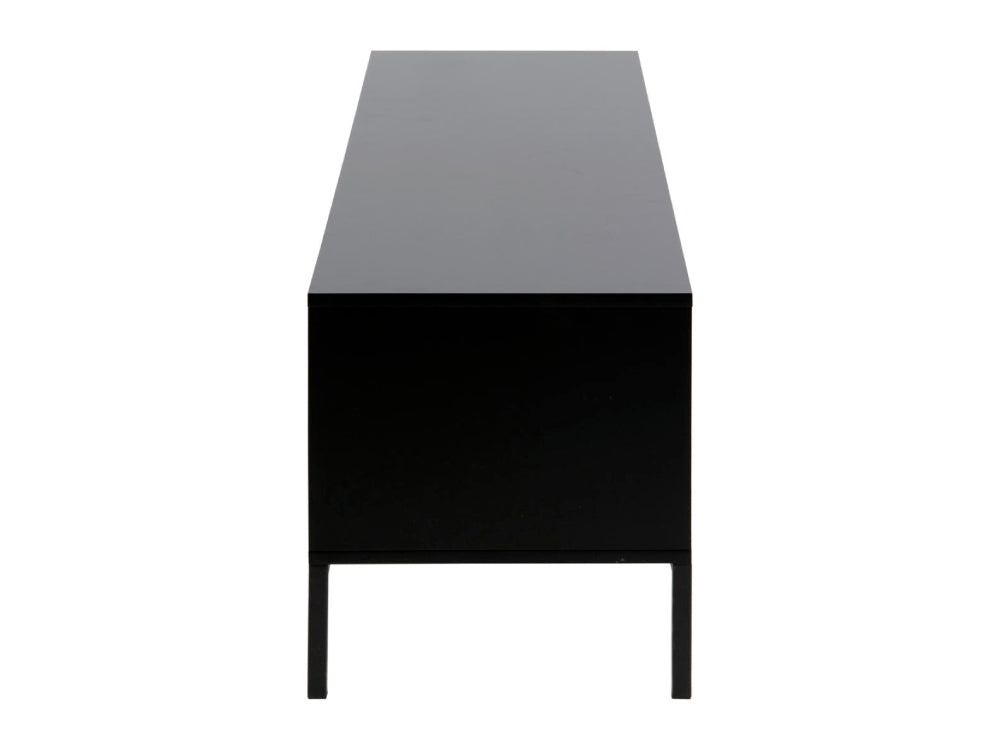 Walt Media TV Unit with 2 Door Drawer Black Marble 4