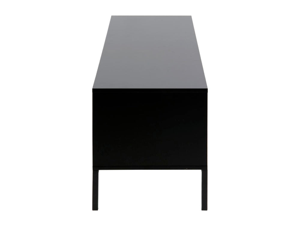 Walt Media TV Unit with 2 Door Drawer Rough Paper Wild Oak Corner Detail