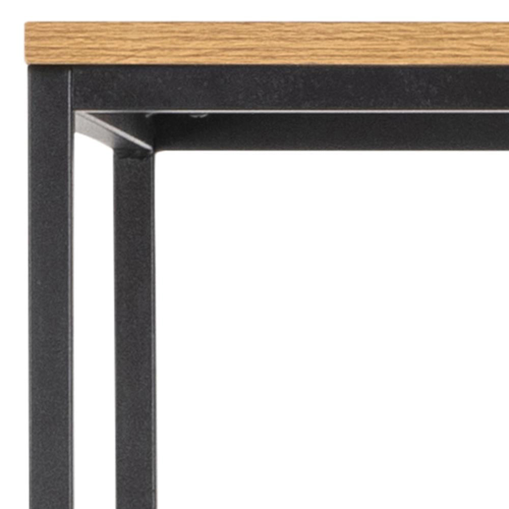 Winnie Asymmetrical Bookcase Matte Oak Top Corner Detail