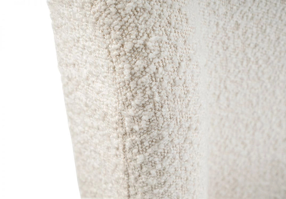 Adam Boucle Bed Ivory Side Detail
