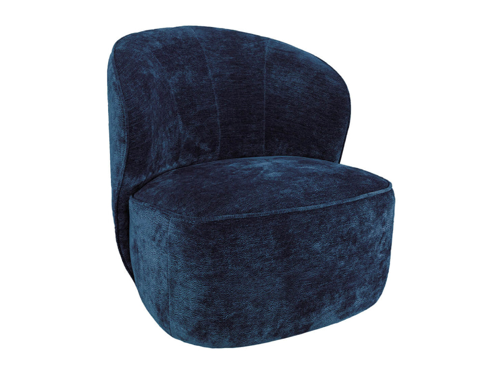 Aera Swivel Accent Chair Blue