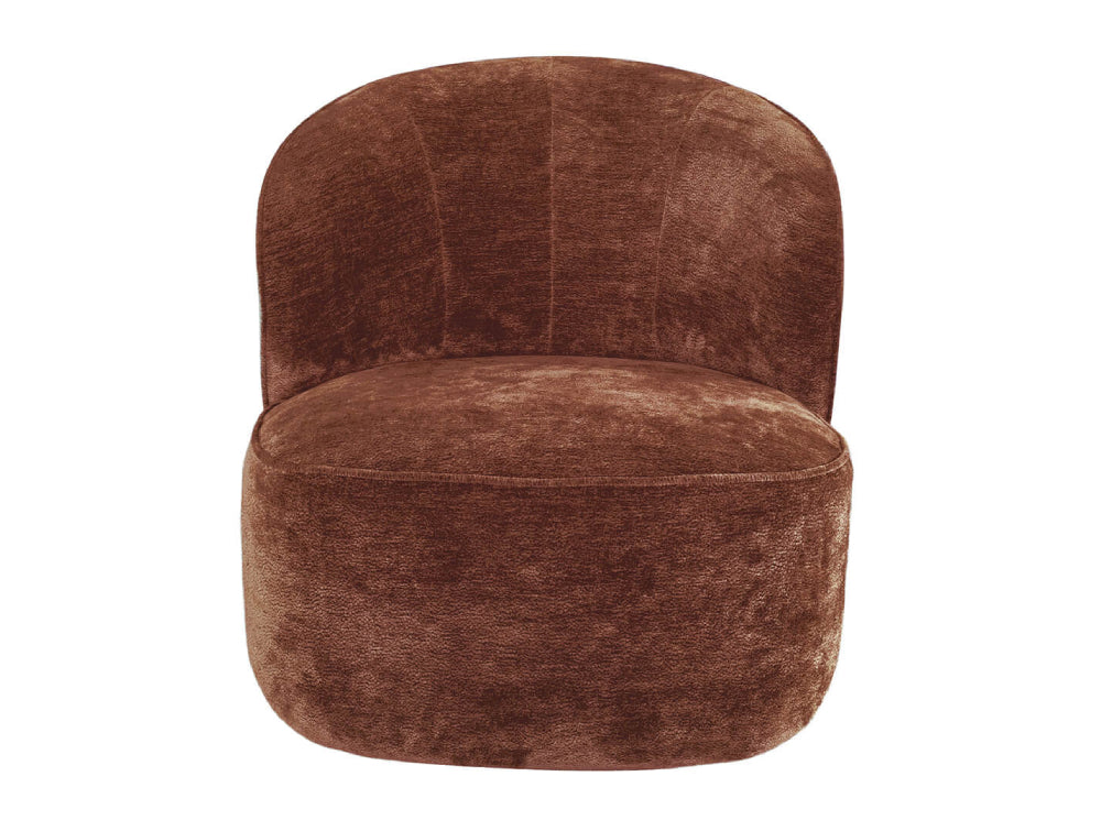 Aera Swivel Accent Chair Rust