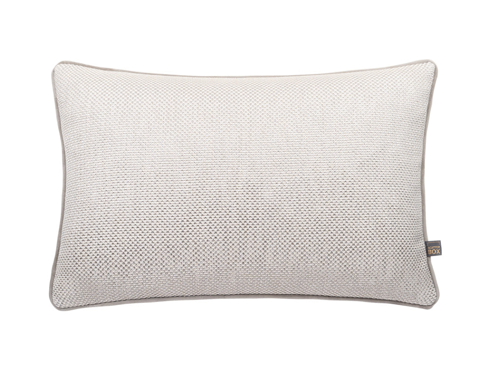 Alex 400x600mm Cushion Cream and Silver